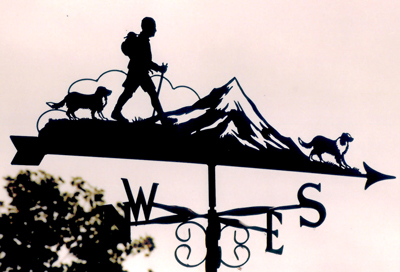 Walkers with Mountains weathervane